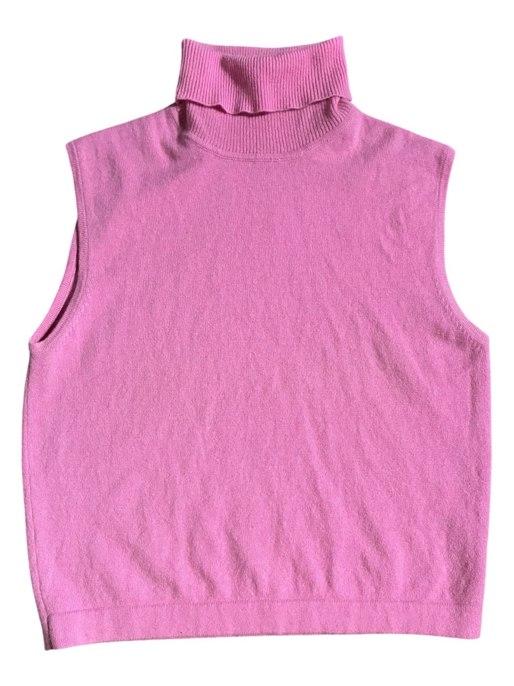 N Peal London Sleeveless Turtleneck Knit Top Pink